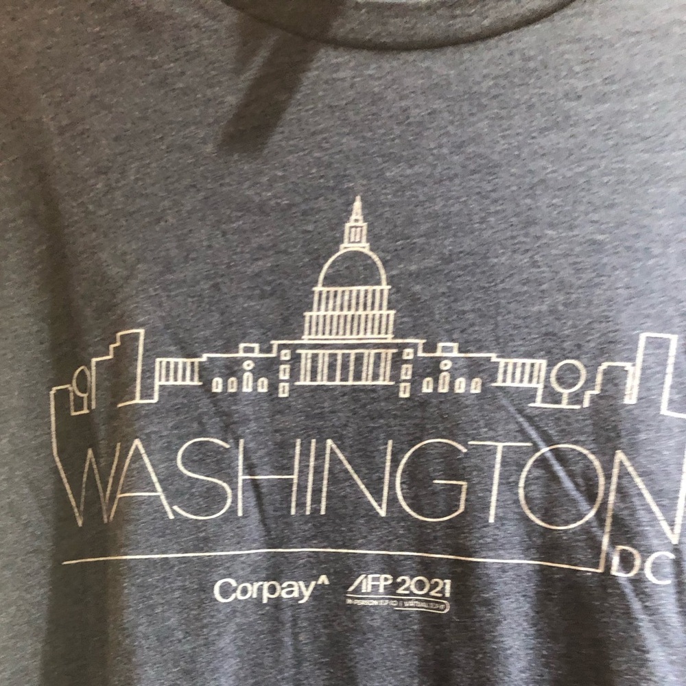 Bella Canvas Blue Long Sleeve Washington DC T-shirt XXL
